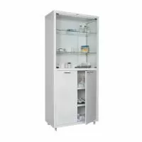 Шкаф медицинский Hilfe МД 2 1780/SG дверцы стекло/металл