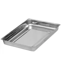 Лоток ЛМПу Ока-Медик медицинский металлический прямоугольный 200x150x25мм, нержавеющая сталь