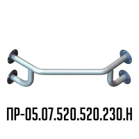 Поручень для инвалидов для раковины угловой ПР-05.07.520.520.230.Н