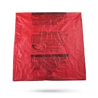 Пакет для сбора, хранения и удаления медицинских отходов класса В (чрезвычайно опасные отходы) ПМ-01-В, красный, одноразовый