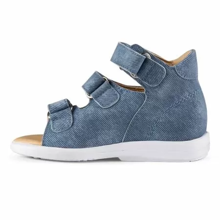 Сандалии ортопедические детские TWIKI TW-138-48 кожаные с открытым носом цвет синий 