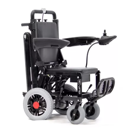 Кресло-коляска с электроприводом и лестничным подъемником MET LIFTER 2, артикул 21095, ширина сиденья 41 см, колеса пневматические