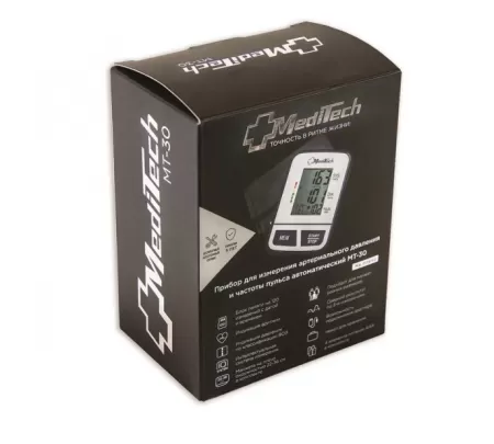 Тонометр автоматический на плечо MEDITECH МТ-30 с манжетой 22-36 см и адаптером 