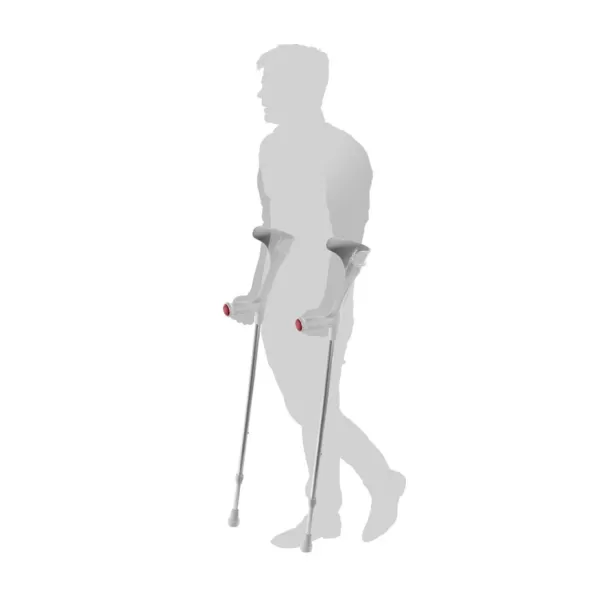 Костыль-канадка без УПС Симс 222KL-Standart Ergo-Grip (серая)