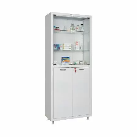 Шкаф медицинский МД 2 1670/SG дверцы стекло/металл