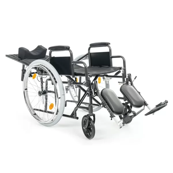 Кресло-коляска МЕТ PARTNER с регулировкой угла наклона спинки и подножек, ширина сиденья 45 см, колеса пневматические