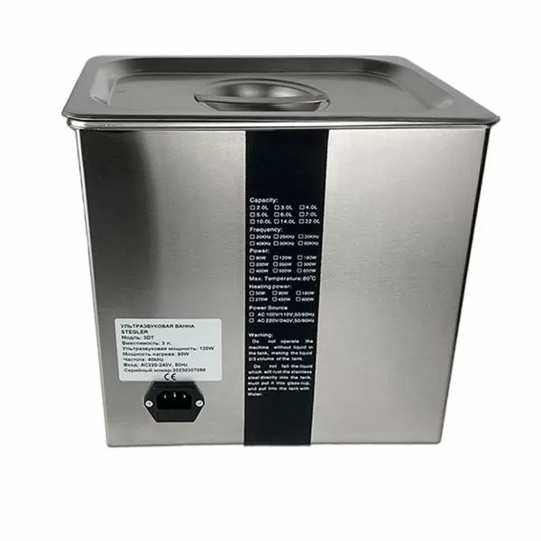 Ультразвуковая ванна (мойка) Stegler 3DT (3 л, 20-80 °C, 120 Вт)