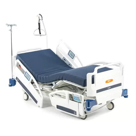 Кровать электрическая реанимационная MET A8, артикул 20481, с панелью управления для медсестры и пультом пациента
