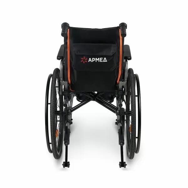 Кресло-коляска для инвалидов Армед 4000-1 с регулировкой высоты сиденья и подлокотников, быстросъемными колесами и антиопрокидывателями