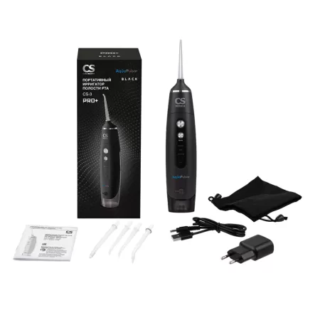 Ирригатор полости рта портативный CS Medica AquaPulsar CS-3 PRO+ Black