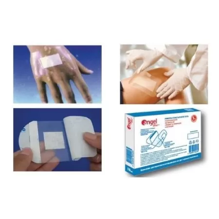 Повязка пластырного типа бактерицидная стерильная angel 15х9 см 10 шт.