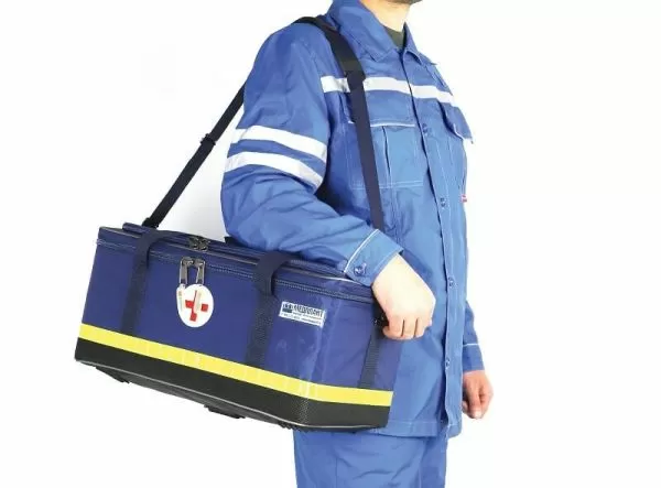 Набор реанимационный для оказания СМП МЕДПЛАНТ НРСП-01 в сумке реанимационной СР-03 с набором для коникотомии, с аспиратором, артикул 455