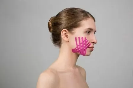 Кинезио тейп для лица хлопок BBalance BBTape 5см*5м (Face Tape) розовый