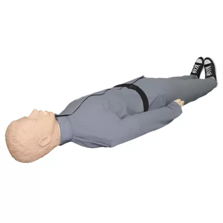 Тренажер-манекен взрослого пострадавшего для отработки приемов сердечно-легочной реанимации со светозвуковым индикатором Александр М-04, артикул М4006