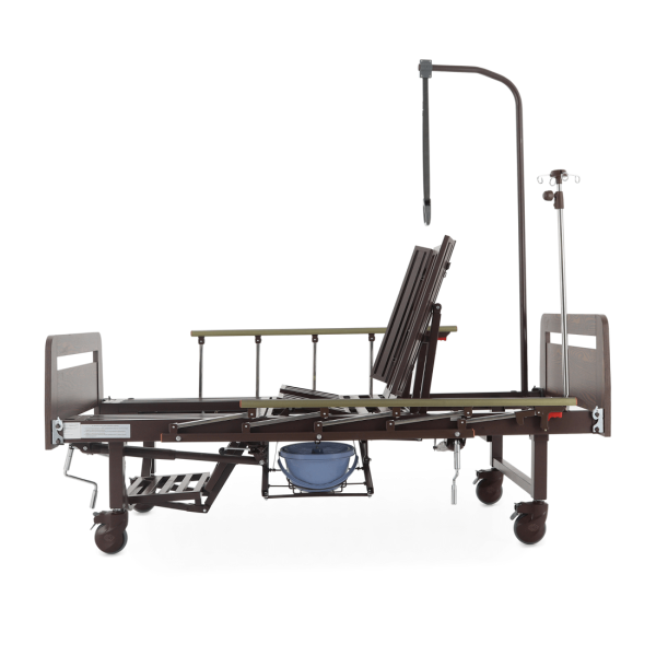 Кровать механическая MED-MOS YG-5 ЛДСП венге с туалетом и функцией переворота