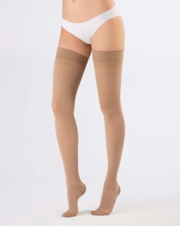 Чулки компрессионные OFA BAMBERG Classic унисекс 2 класс компрессии с закрытым носком и гладкой резинкой цвет бежевый 
